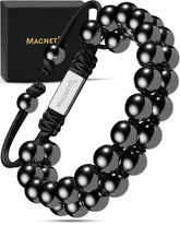 Bracelet magnétique MagnetRX en hématite, puissance maximale et allure élégante.