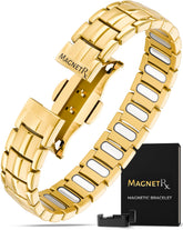 Bracelet Magnétique MagnetRX EllipseMAX en or, allure quotidienne élégante et raffinée.