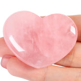 Maibaota cœur en quartz rose 45 mm, idéal pour méditation et énergie apaisante.
