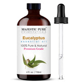 Majestic Pure eucalyptus huile – bouteille ambrée avec pipette pour dosage précis