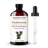 Majestic Pure huile de cèdre, flacon ambré avec pipette pour dosage précis