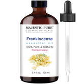 Majestic Pure huile d encens en bouteille ambrée prête à diffusion aromatique.