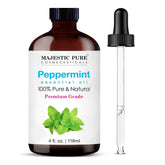 Majestic Pure menthe poivrée, bouteille verre ambré prête à diffuser.