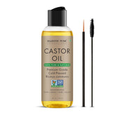 Majestic Pure huile de ricin, bouteille pompe, hydratation pratique pour peau et cheveux.