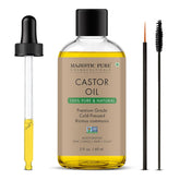 Majestic Pure Huile de ricin pour cheveux: nourrissante et revitalisante.