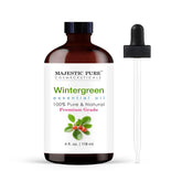 Majestic Pure Wintergreen dans bouteille verre ambrée prête à diffusion.