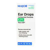 Major gouttes oreille montrant l’assouplissement de la cire pour plus de confort.
