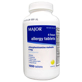 Major tablettes allergy emballage: présentation pratique et lisible.