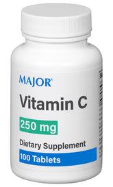 MAJOR vitamine C 250 mg: bouteille de 100 tablettes pour usage quotidien.