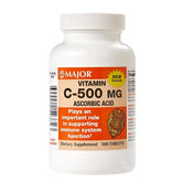 MAJOR vitamine C 500 mg tablettes visibles, dosage pratique au quotidien