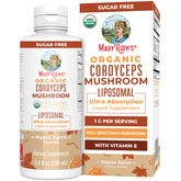 MARYRUTH'S cordyceps liposomale bouteille, absorption potentiellement améliorée pour l'énergie.