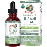Bouteille MaryRuth's Holy Basil prête à usage pour énergie durable et bien-être.