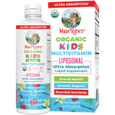 Bouteille MaryRUTH'S Kids Liposomal Multivitamine prête à l'emploi pour l'énergie quotidienne.