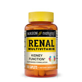 MASON NATURAL Renal Multivitamin : bouteille de caplets faciles à prendre pour le soutien quotidien.