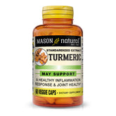 Mason Natural Curcuma 500 mg — bouteille de capsules végétales pour le bien-être quotidien