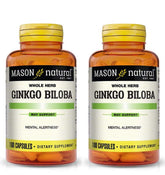 Bouteille Mason Natural Ginkgo Biloba 500 mg, facile à intégrer dans votre routine.