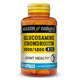 Bouteille Mason Natural Glucosamine-Chondroitine 1500/1200 prête à l’emploi pour le soutien quotidien.