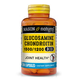 Mason Natural Glucosamine Chondroitine – bouteille montrée, soutien potentiel à la mobilité.