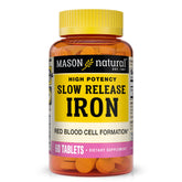 Mason Natural sulfate de fer 50 mg, bouteille prête à l'emploi pour le quotidien.