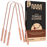 MasterMedi gratte-langue en cuivre pur avec prise ergonomique pour nettoyage facile.