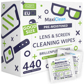 MAXI CLEAN lunettes préhydratées pour un nettoyage sans traces.