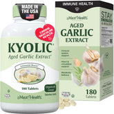Emballage Maxi Health Kyolic mettant en valeur la certification kasher et les informations produit.