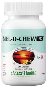 Flacon Maxi Health Mélatonine 1 mg, comprimés masticables faciles à prendre avant le coucher