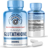 MAXLIFE NATURALS S-Acétyl L-Glutathion, bouteille compacte, absorption optimisée.