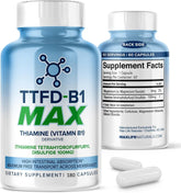 MAXLIFE NATURALS TTFD B1 – Bouteille 180 capsules affichant une haute biodisponibilité
