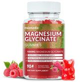 Gommes Maxmedix magnésium glycinate en bouteille rouge pour le sommeil potentiel.