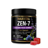 MAXVITAL Zen-7 Gommes Bouteille 60, pratique pour une prise quotidienne.