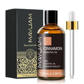 MAYJAM huile cannelle, bouteille ambrée 100 ml avec pipette pour diffusion aromatique.