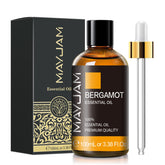Huile MAYJAM bergamote en bouteille ambrée 100 ml pour diffuseur et DIY