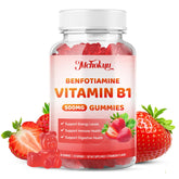 Gommes Mchokuu B1 500 mg en bouteille, soutien pratique pour l'énergie quotidienne.
