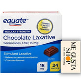 Me GustA Shop Equate laxatif chocolat bouteille, format pratique.