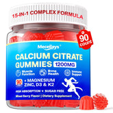 Gommes Meceilays Calcium Citrate en bouteille soutenant les os.
