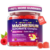 Gommes Meceilays magnésium glycinate, bouteille framboise, soutien potentiel au sommeil