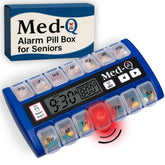 Med-Q boîtier-pilules numérique avec alarmes lumineuses pour ne pas oublier.
