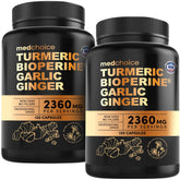 Boîte MEDCHOICE Curcuma-Ail-Gingembre BioPerine pour le rituel bien-être quotidien.