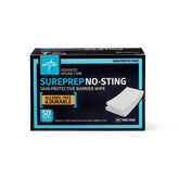 Lingette Barrière Medline SurePrep, paquet de 50, protection rapide contre les irritants des pansements.