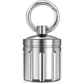 MEECN étui pilules inox 304 avec anneau clé, transport sûr.