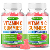 Gommes MEENCCD vitamine C framboise, ensemble – soutien nutritionnel quotidien.