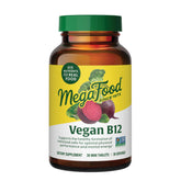 MegaFood B12 végan, emballage visible, soutien potentiel énergie durable.