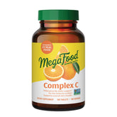 MegaFood Complex C – bouteille de tablettes vegan, prise quotidienne facile.