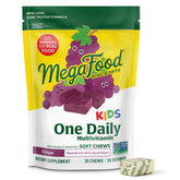 MegaFood Kids One Daily en bouteille, soutien quotidien à la croissance des enfants.