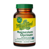 MegaFood Magnésium Glycinate 500mg – bouteille en vue, prise quotidienne douce et pratique.