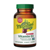 MegaFood Vitamine D3 2000 UI - bouteille: soutien possible des os et du système immunitaire.