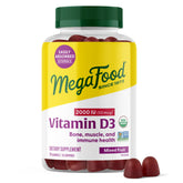 MegaFood Vitamine D3 Gummies bouteille: apport quotidien facile et agréable.