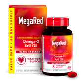 Megared Ultra-Force Omega3 Krill : bouteille visible, soutien potentiel du cœur et du cerveau.