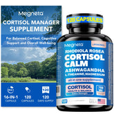 MEGNETA Cortisol Balance – Bouteille montrant le produit pour l’équilibre naturel.